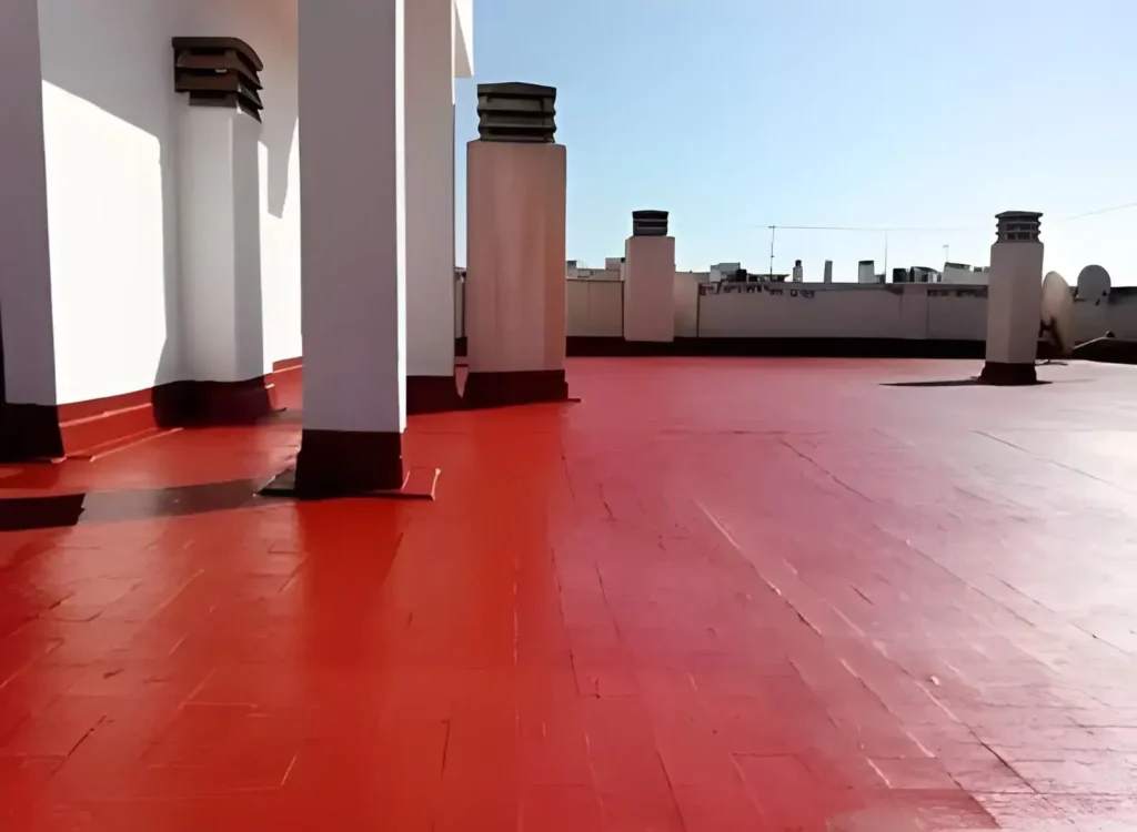 Terraza cubierta impermeabilizada realizada por Los Pintores Mostoles